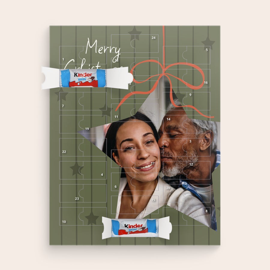 Personalised kinder chocolate advent calendar Personalised kinder chocolate advent calendar
