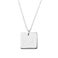 Silver necklace with square pendant