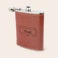 Personalised engraved hip flask - leather look Personalised engraved hip flask - leather look