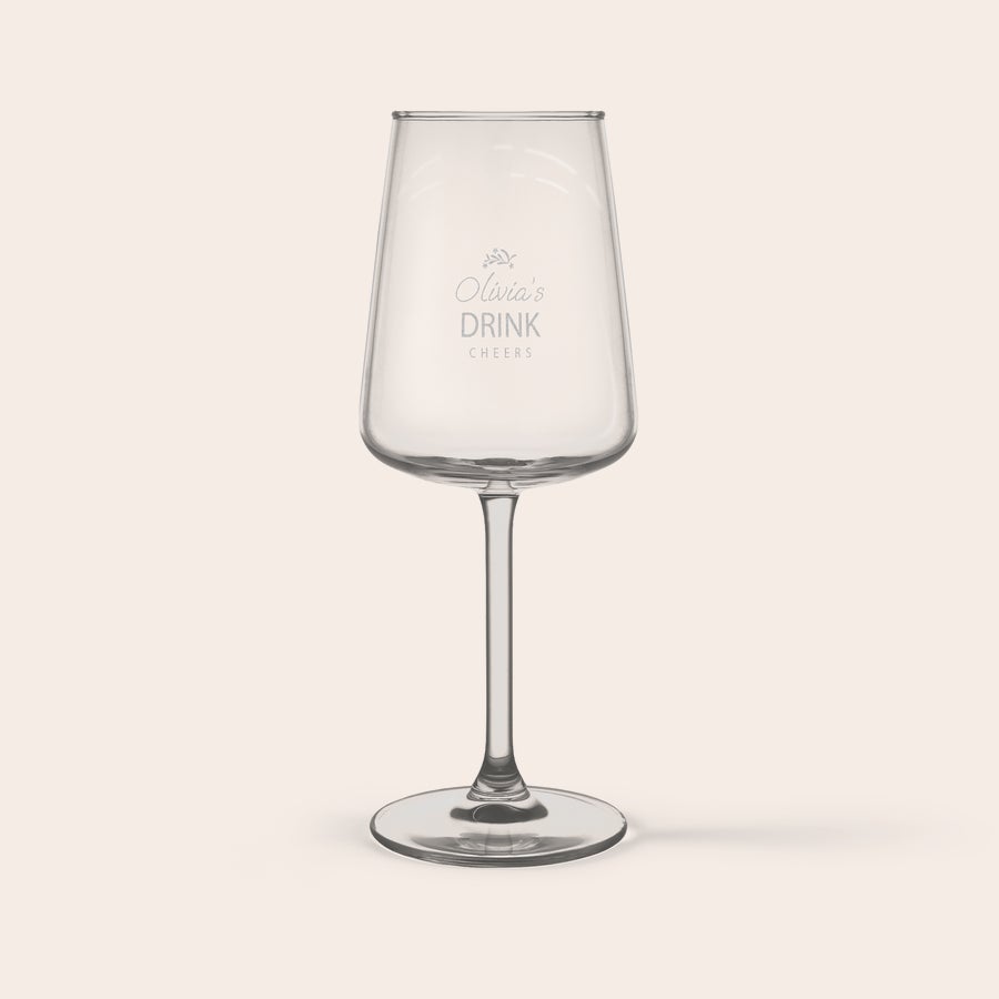 Copa de vino blanco grabada Copa de vino blanco grabada