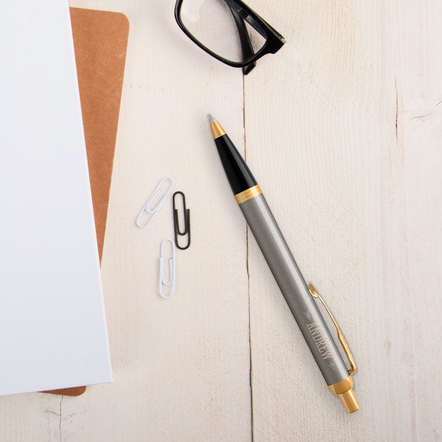  Parker - IM ballpoint pen - Brushed metal (right-handed)