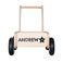 Wooden push cart with name