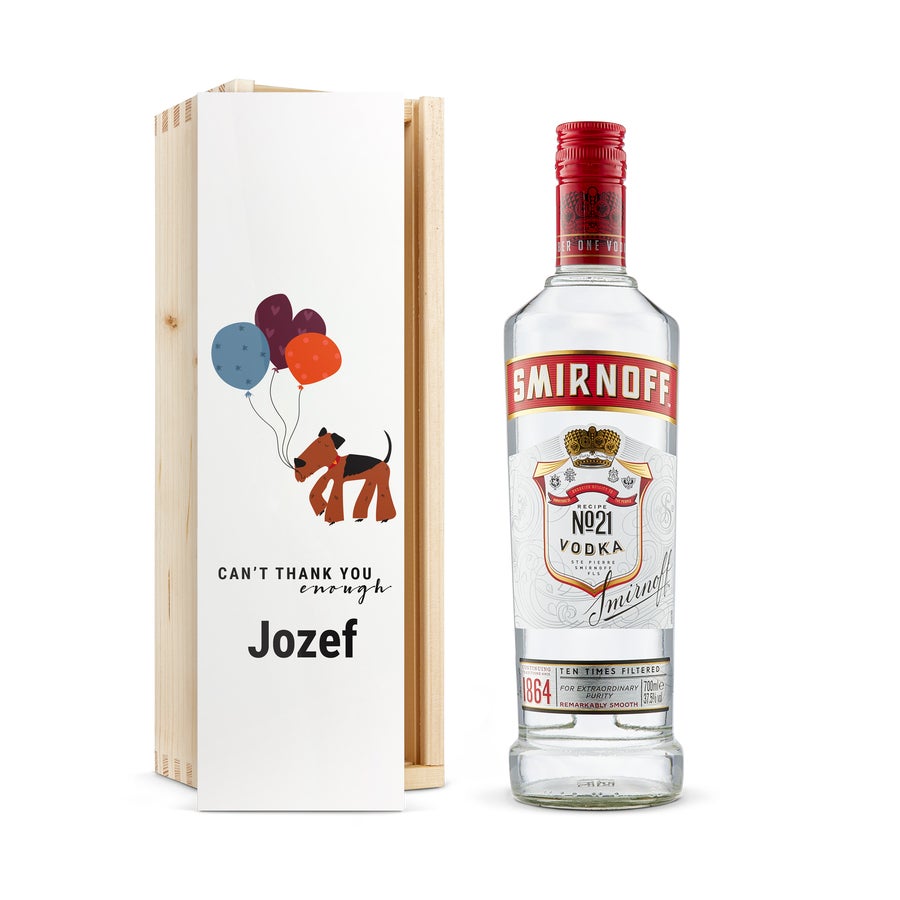 Smirnoff vodka v personalizovanej krabici