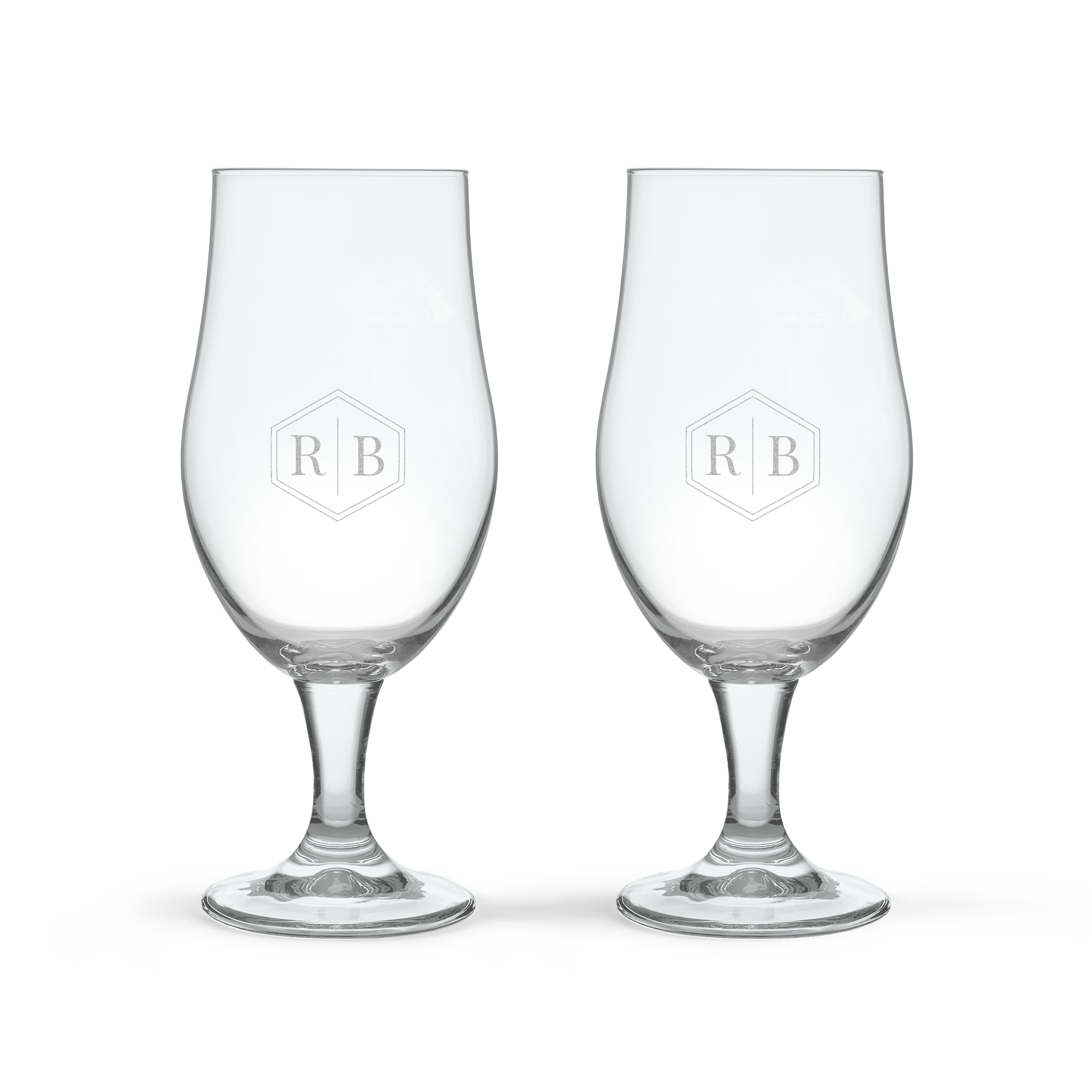 Engraved craft beer glass