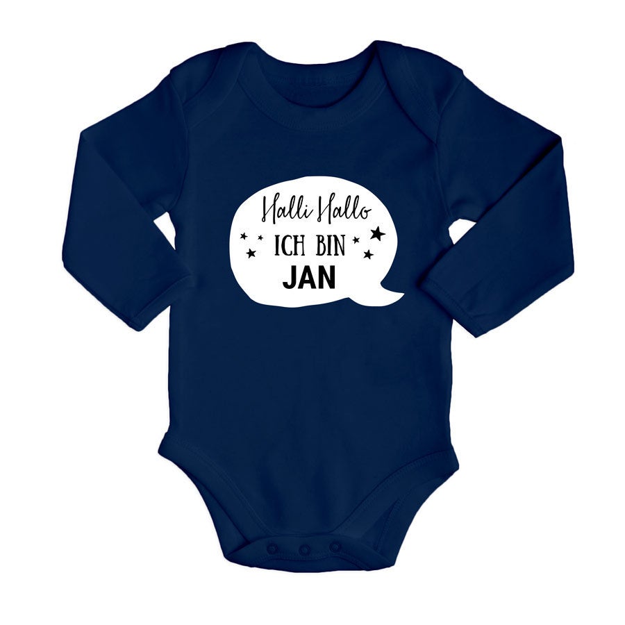 Baby Body selbst gestalten - Dunkelblau 50/56