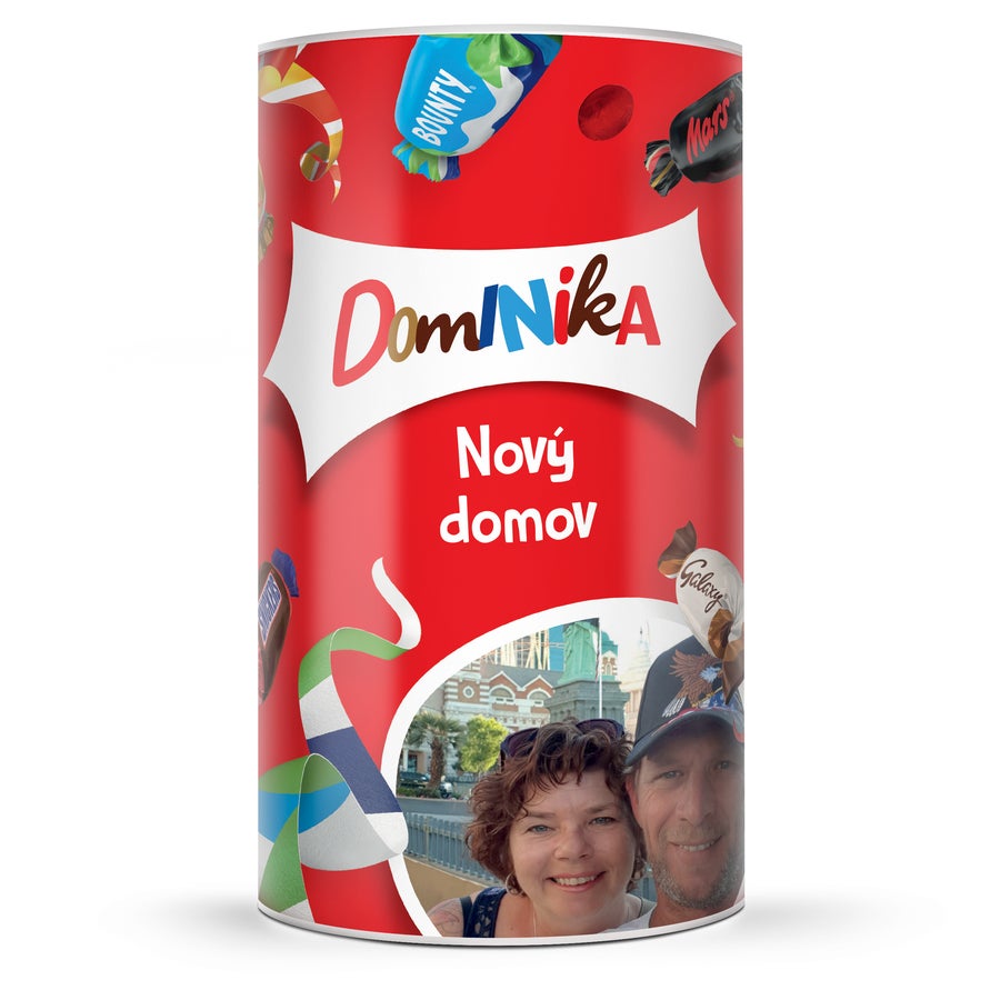 Personalizovaná láhev Celebrations se sladkostmi  Personalizovaná láhev Celebrations se sladkostmi
