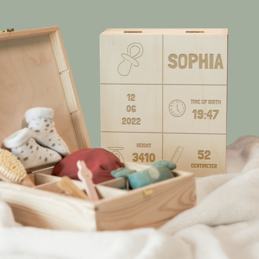 Boîte à souvenirs personnalisée pour bébé