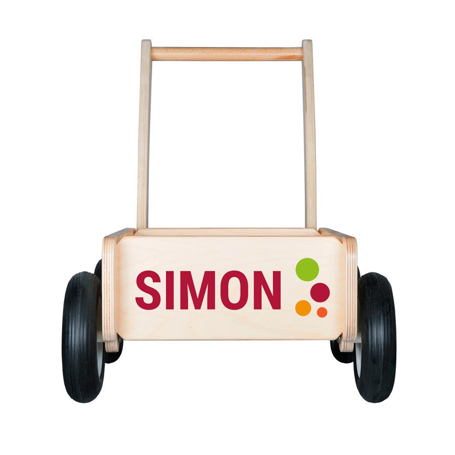 Trotteur en bois avec prénom Trotteur en bois avec prénom