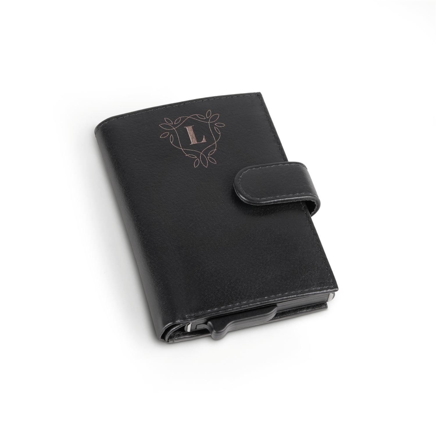 Etui na karty - Czarne - Grawerowane