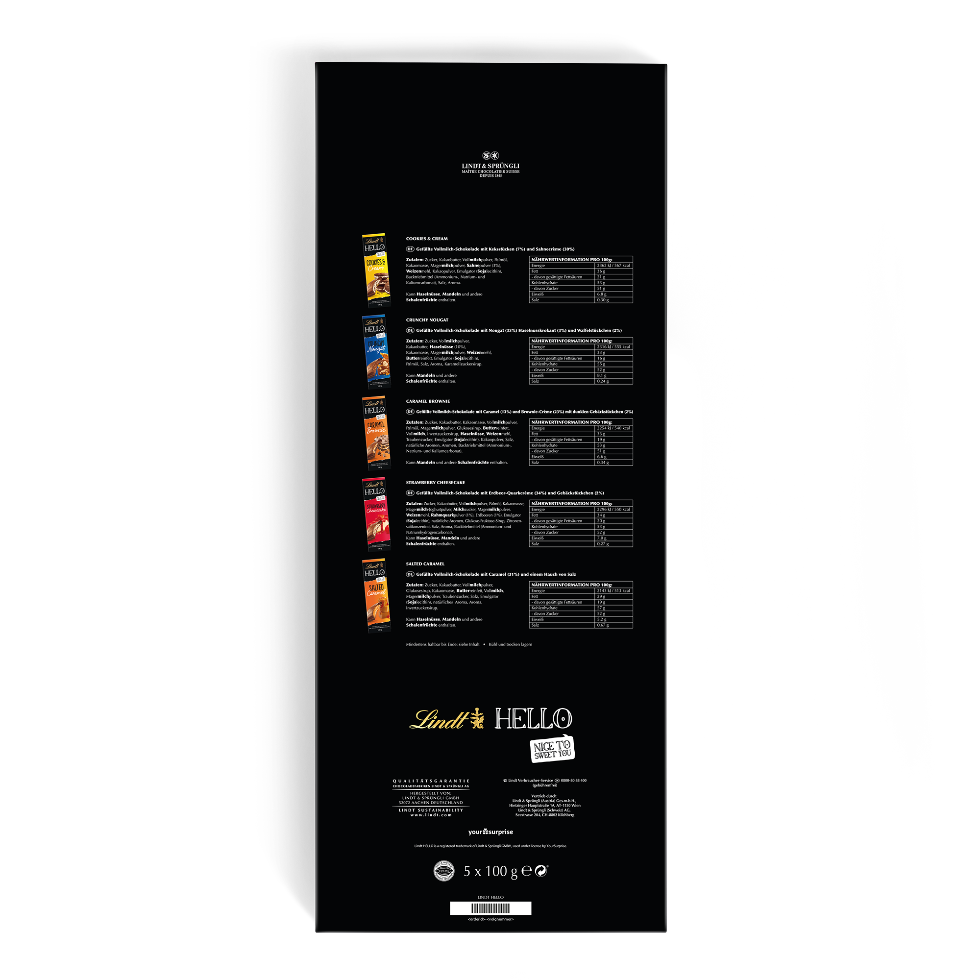 Personalisierte Lindt Hello Schokolade