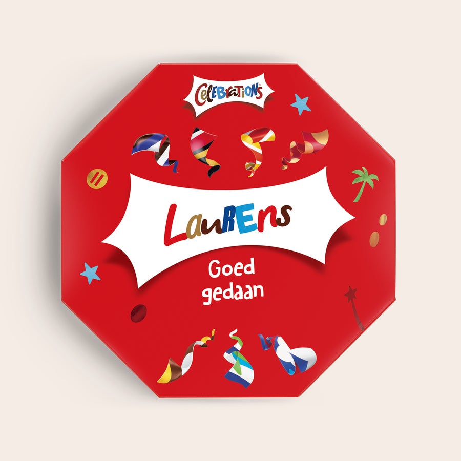Celebrations box met naam Celebrations box met naam