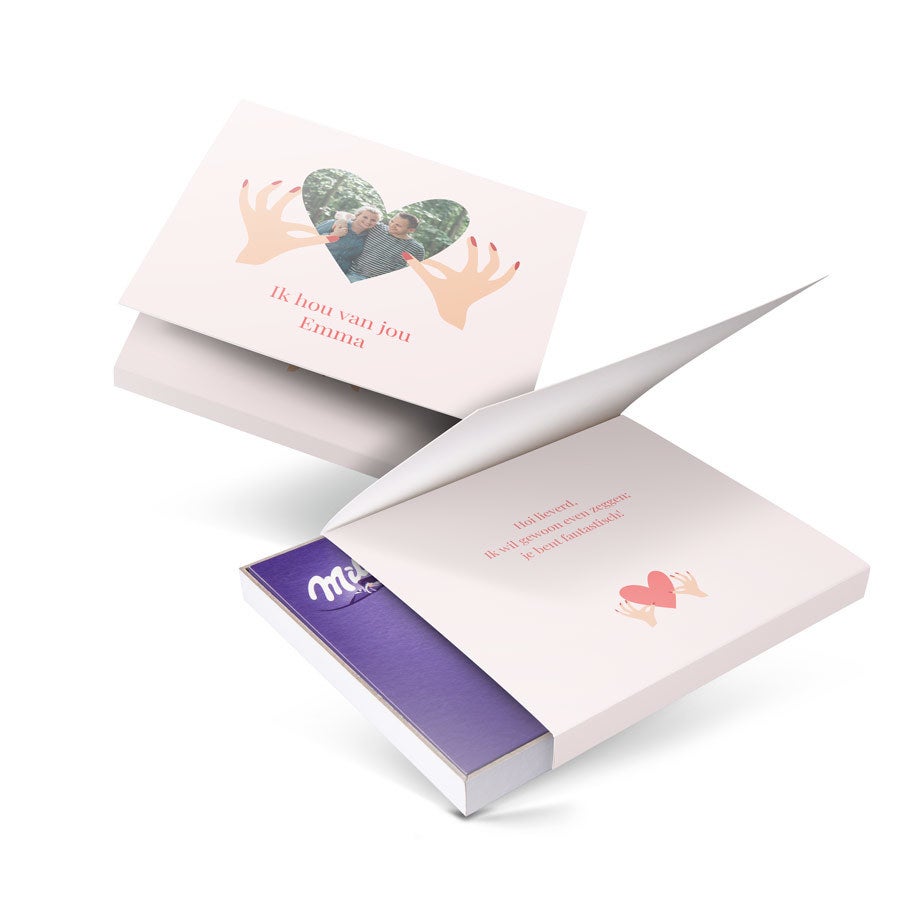 Milka giftbox bedrukken - Liefde - 110 gram
