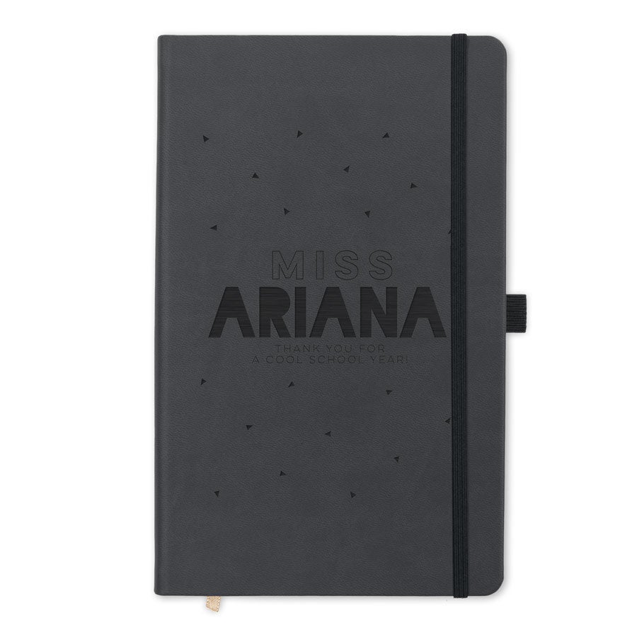 Personalised notebook - Teacher - Black - Engraved