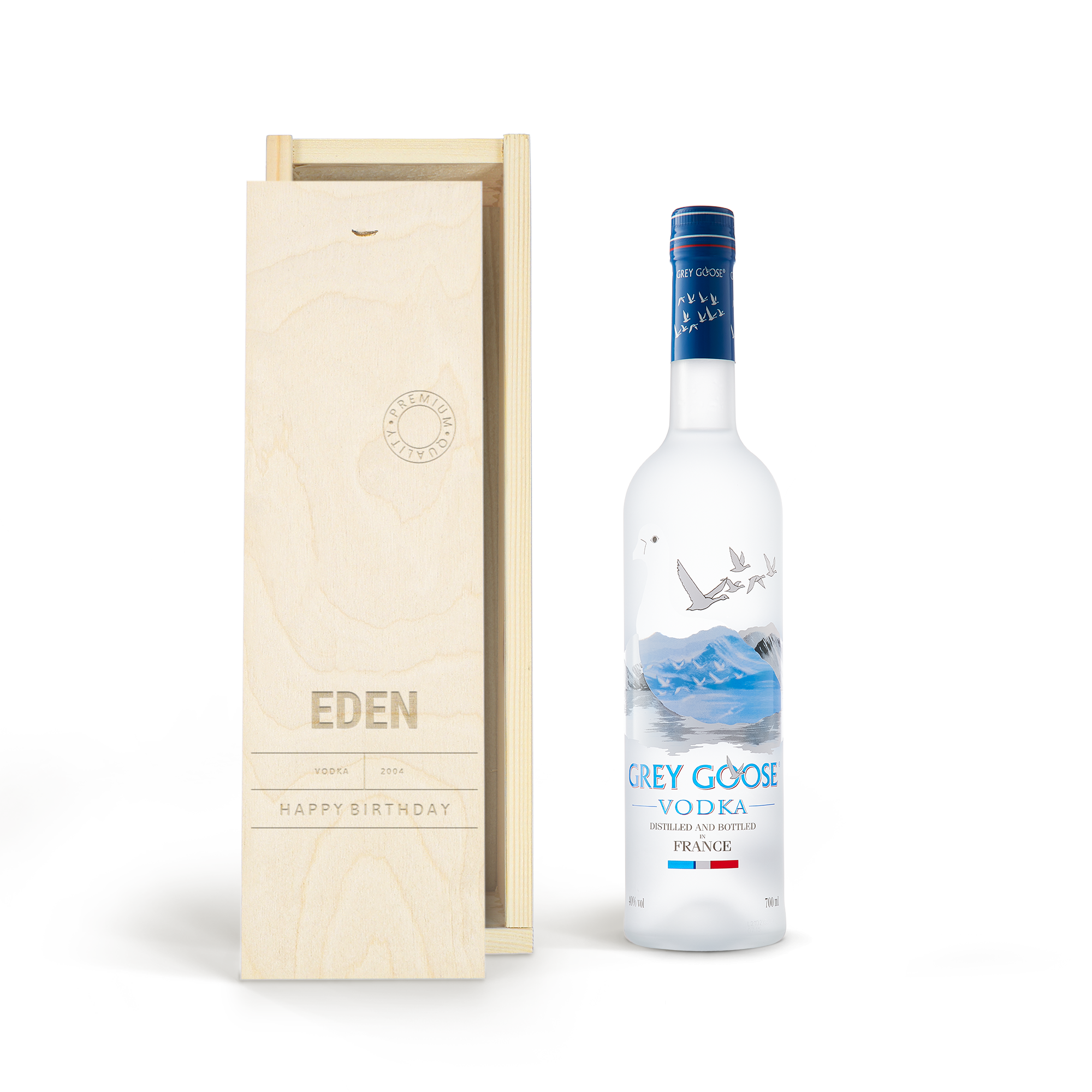 Grey goose vodka v personalizované krabici