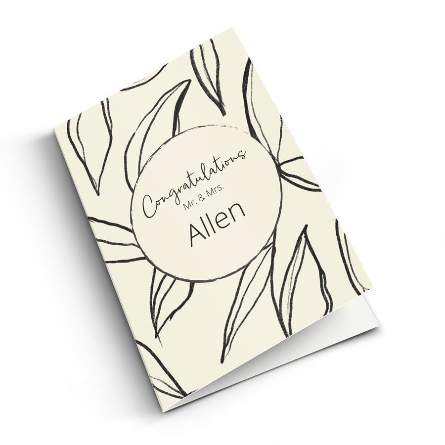 Personalised greeting card – Wedding – M – Portrait Personalised greeting card – Wedding – M – Portrait