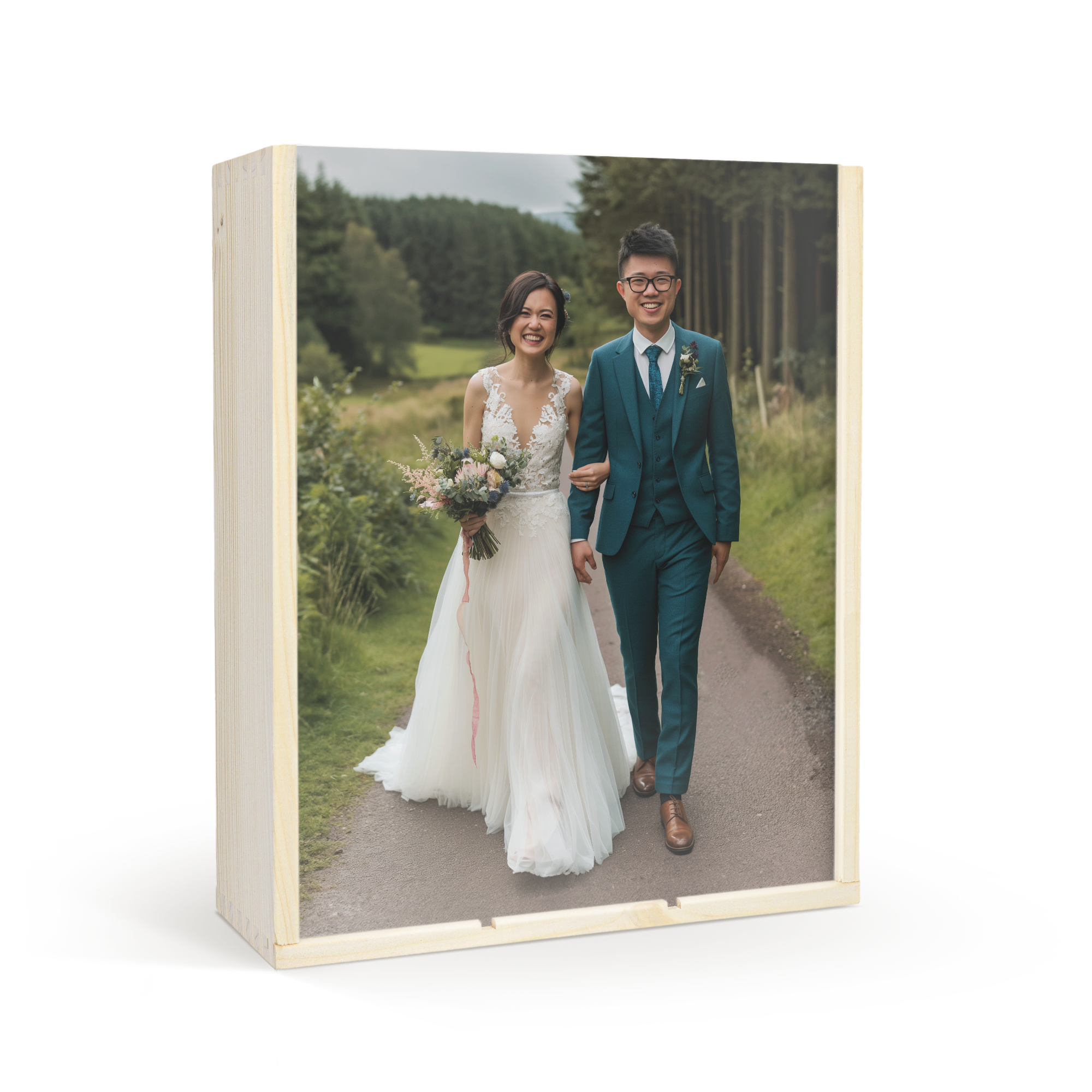 Caja para champán personalizada