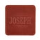 Personalised leather coasters