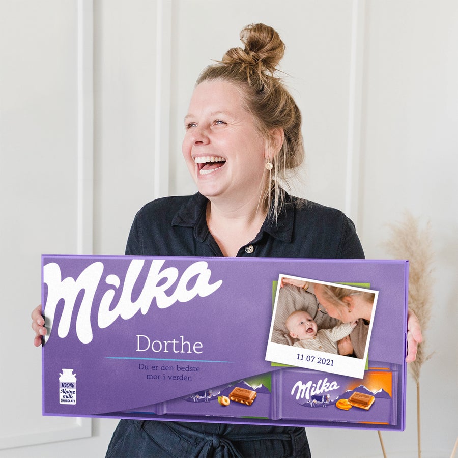 Gigantisk, personlig chokoladebar fra Milka Gigantisk, personlig chokoladebar fra Milka