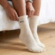 Brodeeratut sukat - Beige - 39/42 Brodeeratut sukat - Beige - 39/42