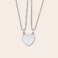 Pendentif en argent gravé - cœur brisé Pendentif en argent gravé - cœur brisé