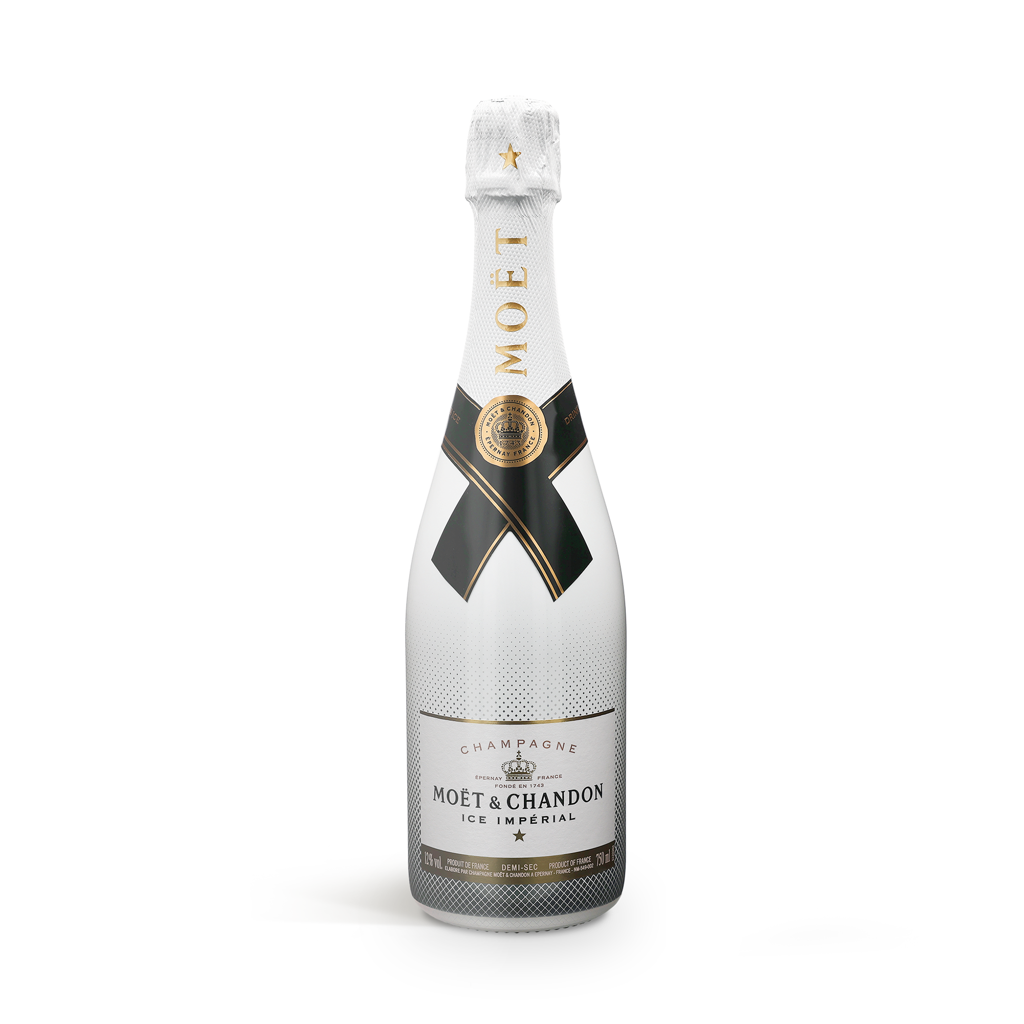 Flaska Moët & Chandon Ice Impérial, en exklusiv champagne. Vem skall du överraska med en flaska Moët & Chandon i graverad låda?