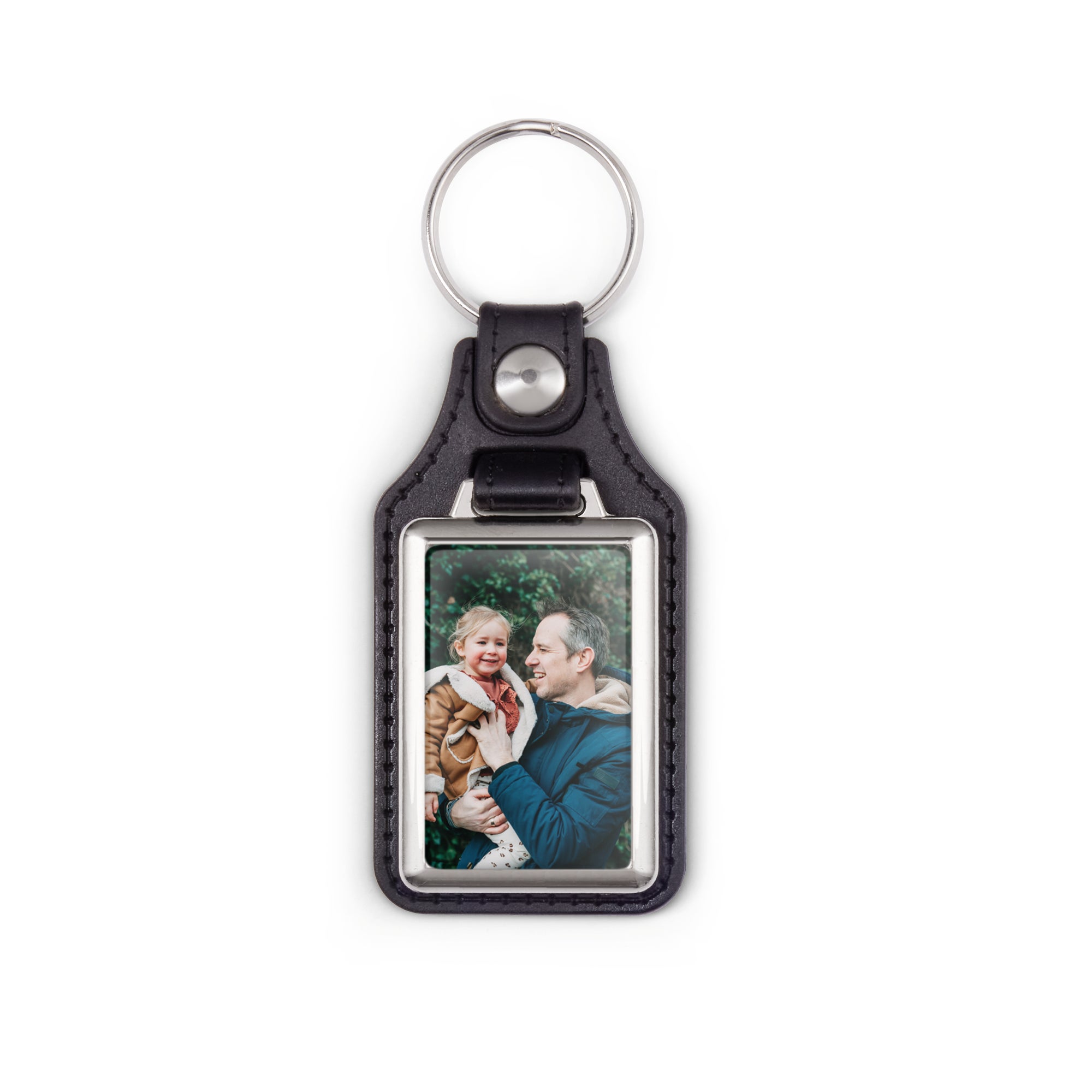 Personalised keyring - Rectangular (Leather)