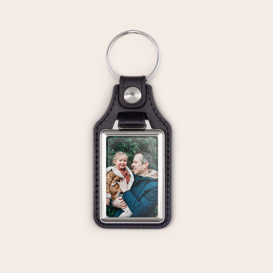 Leather keychain with photo Leather keychain with photo