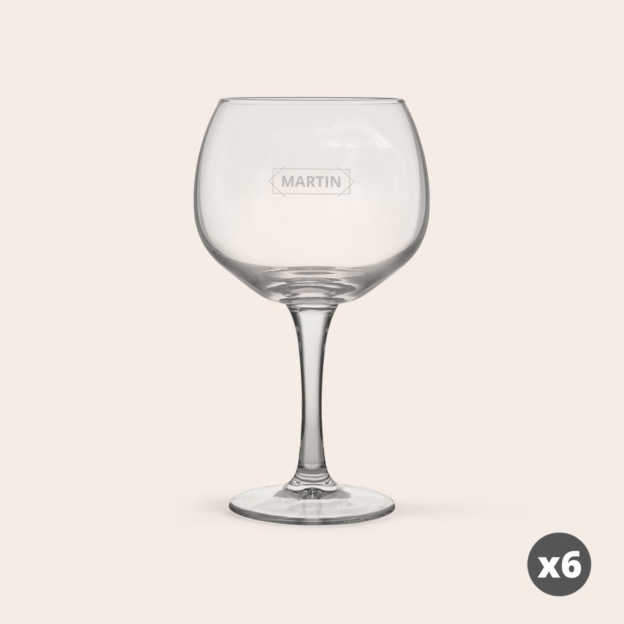 Verre à gin personnalisé Verre à gin personnalisé gravé avec le prénom Martin pour une boisson unique