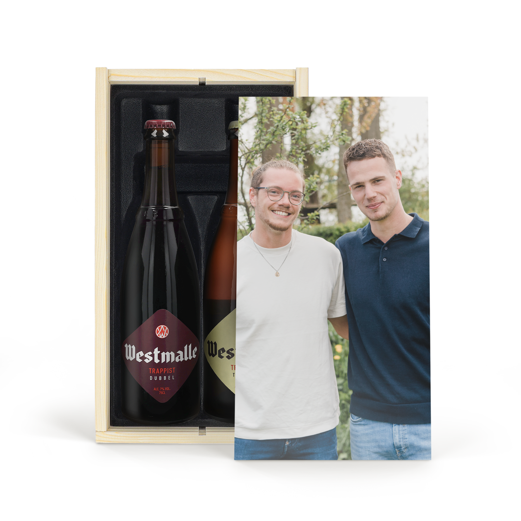 Beer in personalised case - Westmalle Double & Tripel