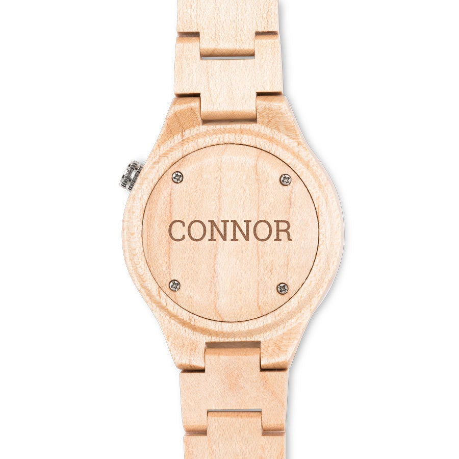 Personalised wooden watch - Engraved Personalised wooden watch - Engraved