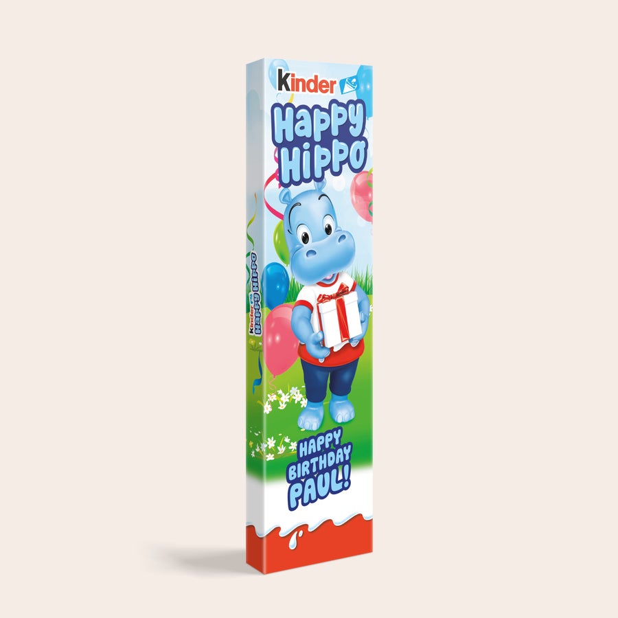 kinder Happy Hippo Geschenk Personalisiertes Kinder Happy Hippo Geschenk mit Pauls Namen und Happy Hippo Motiv gedruckt
