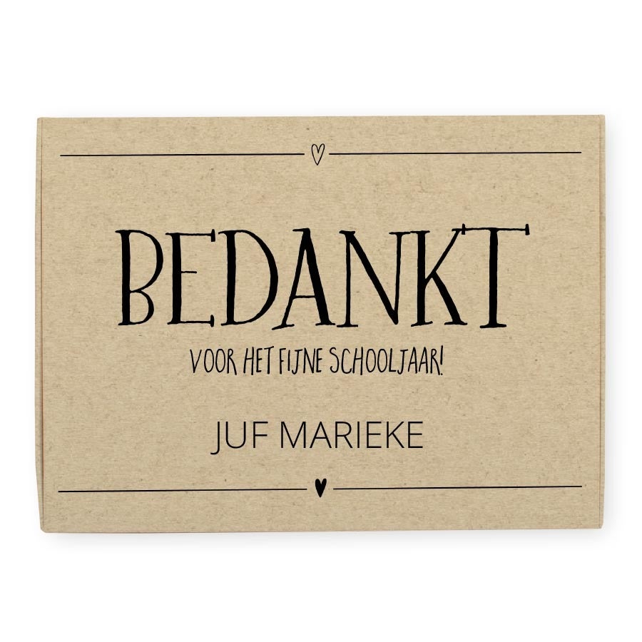Milka giftbox bedrukken - Juf / Meester