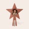 Artificial Christmas tree with personalised wooden star topper Artificial Christmas tree with personalised wooden star topper