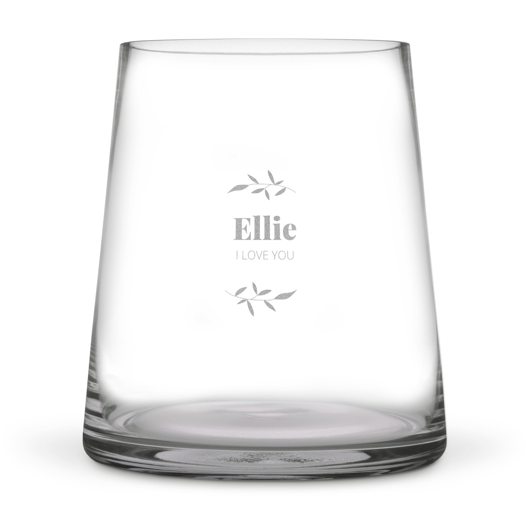 Engraved vase - Transparent glass