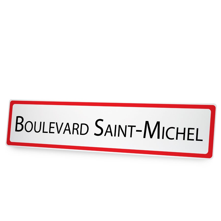 Plaque de rue - 65x15 cm