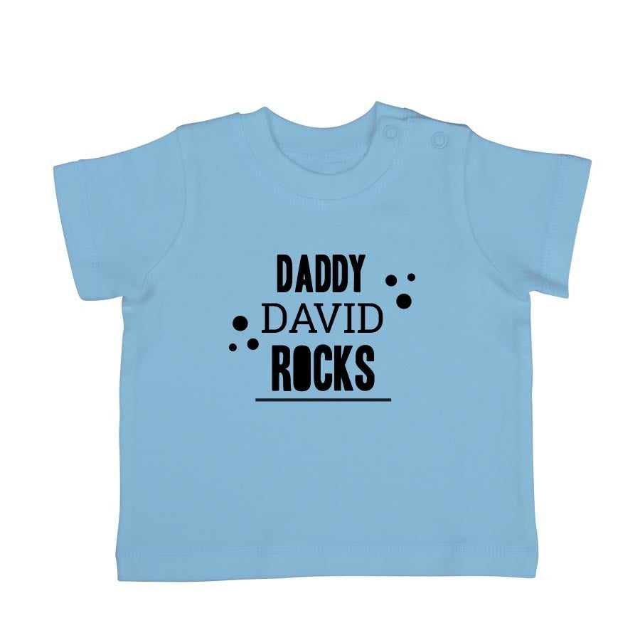 T-shirt til babyer - Korte ærmer - Babyblå - 50/56