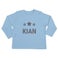 Camiseta personalizada de bebé - Manga larga - Celeste - 62/68