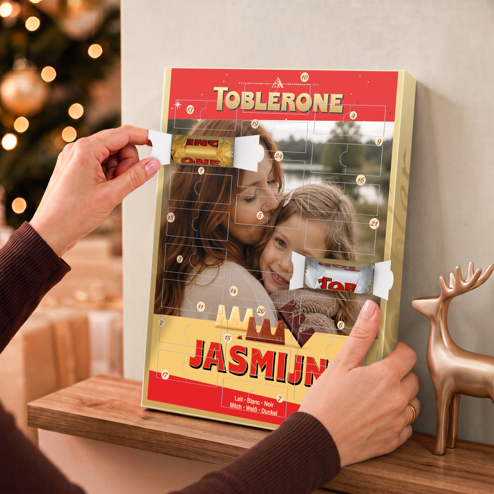 Personalised Advent Calendar - Toblerone chocolate