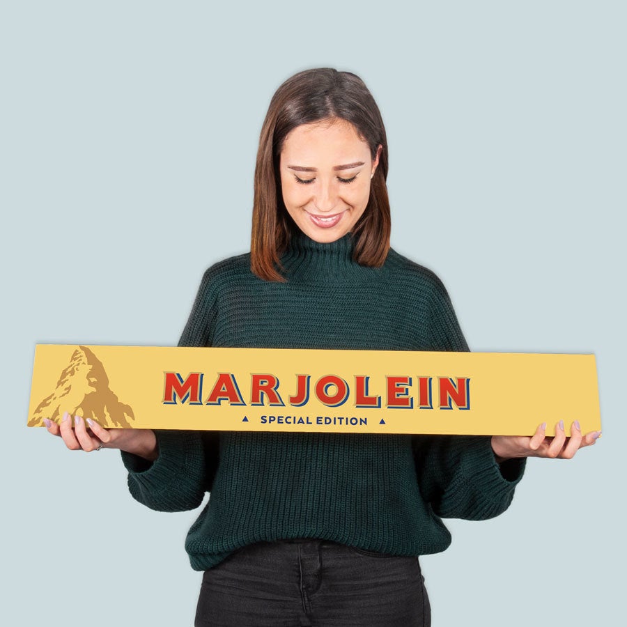 Toblerone XXL reep met naam - 4,5 kilo Toblerone XXL reep met naam - 4,5 kilo