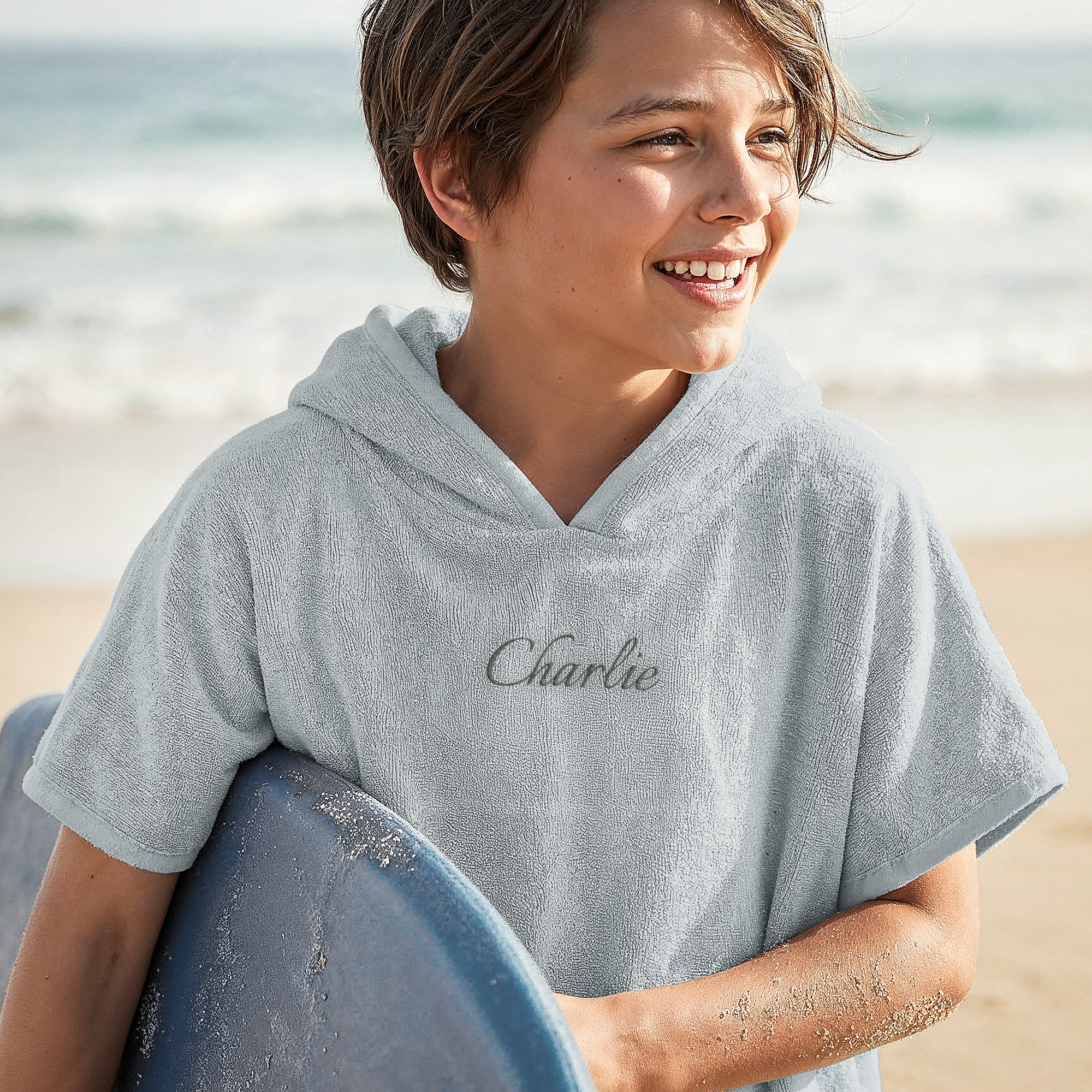 Toalla poncho infantil con nombre