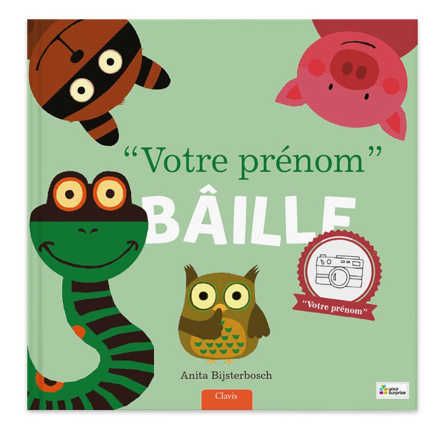 Livre personnalisé - Tout le monde bâille - Livre à rabats XXL