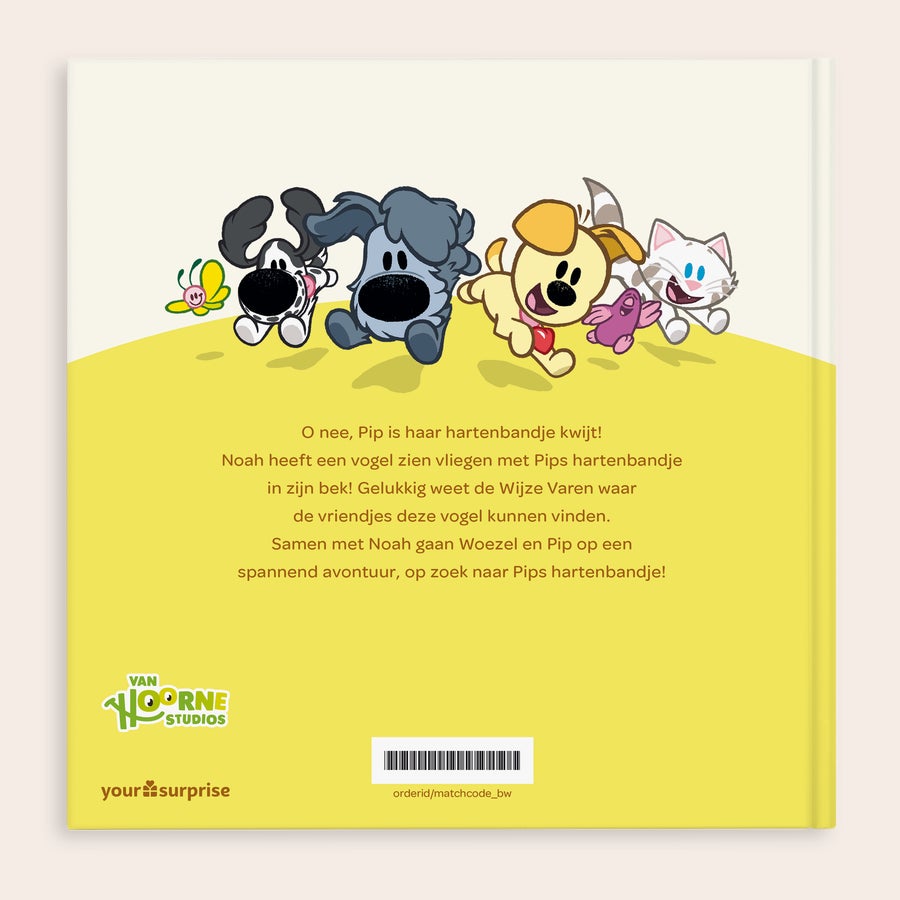Gepersonaliseerd kinderboek - Woezel & Pip 'op Avontuur met' Persoonlijk Woezel & Pip-boek met naam "Noah" en een foto, om voorlezen nog magischer te maken.
