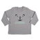 Babyskjorta med tryck - Långärmad - Ljusgrå - 50/56