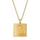 Necklace with square pendant