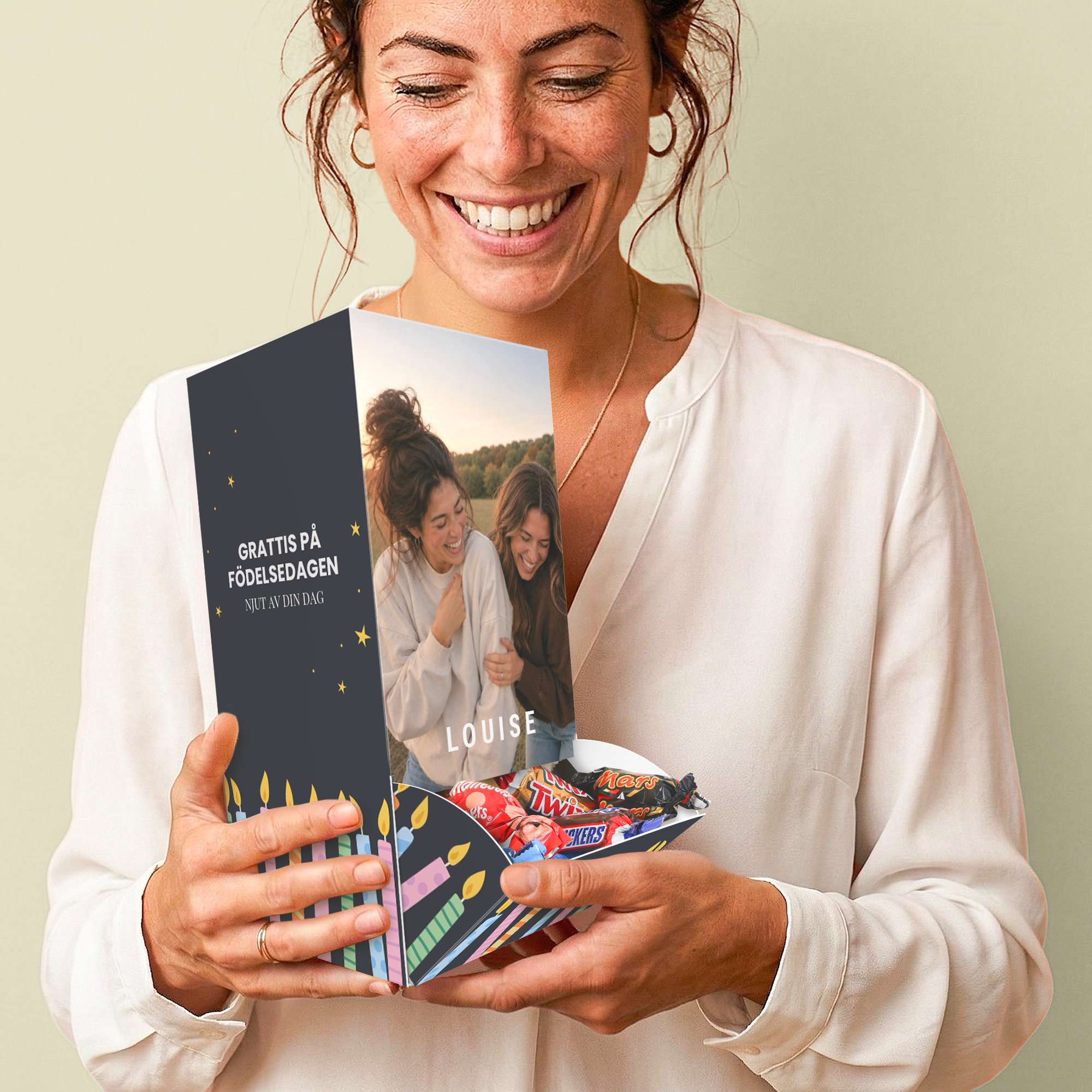 Personaliserad dispenser med Celebrations choklad