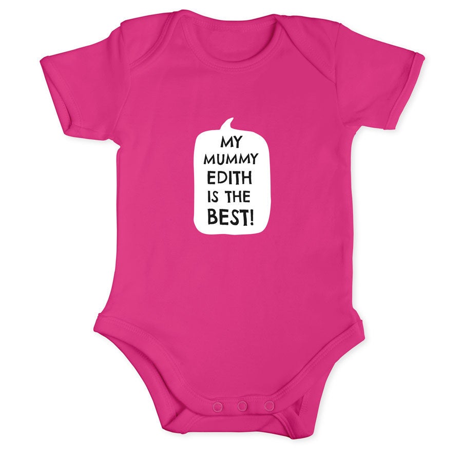 Baby onesie - kort ermet - Rosa - 62/68
