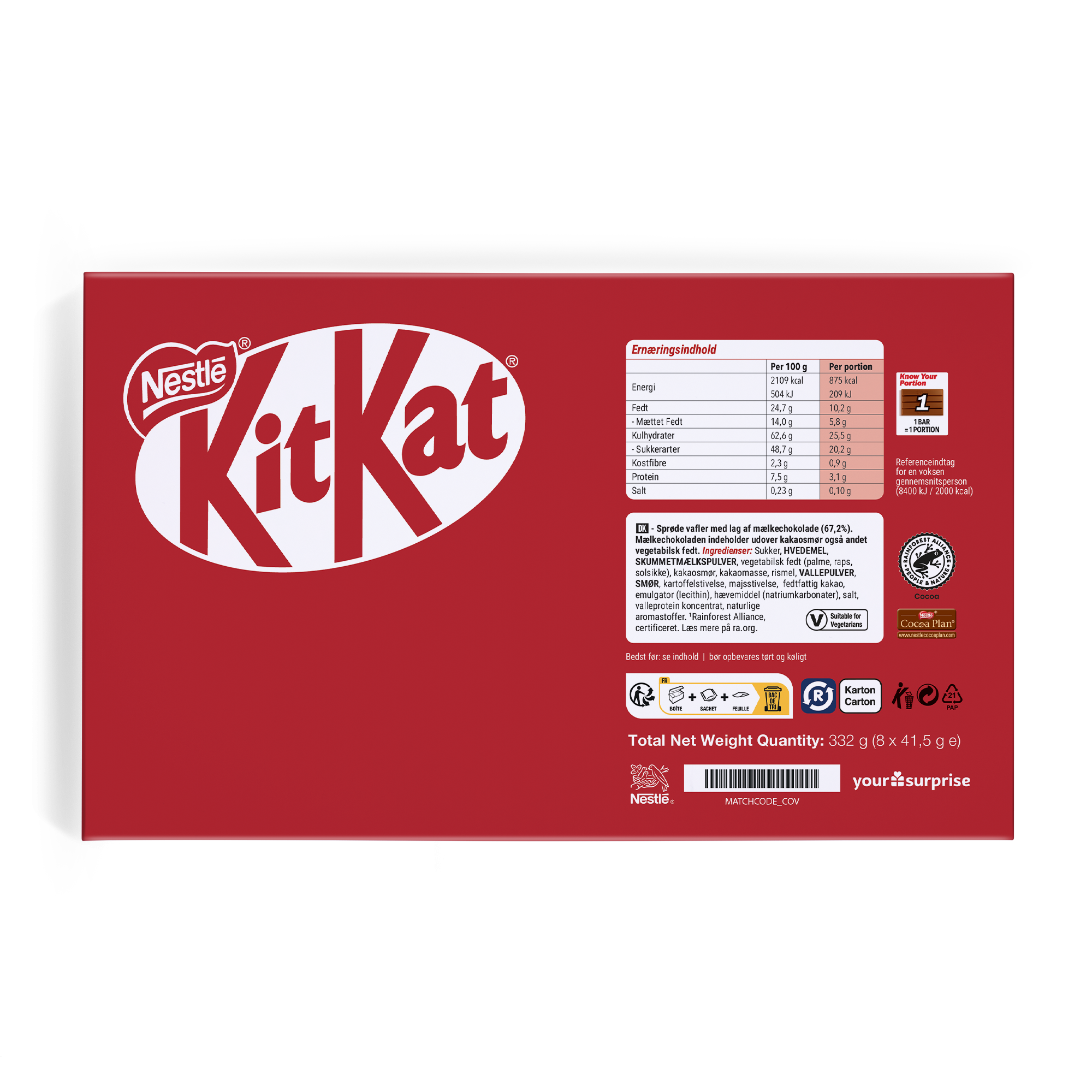Personlig KitKat gaveæske med navn og billed