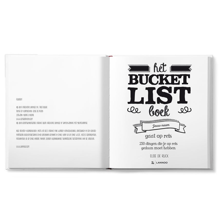 Het Bucketlistboek voor op reis