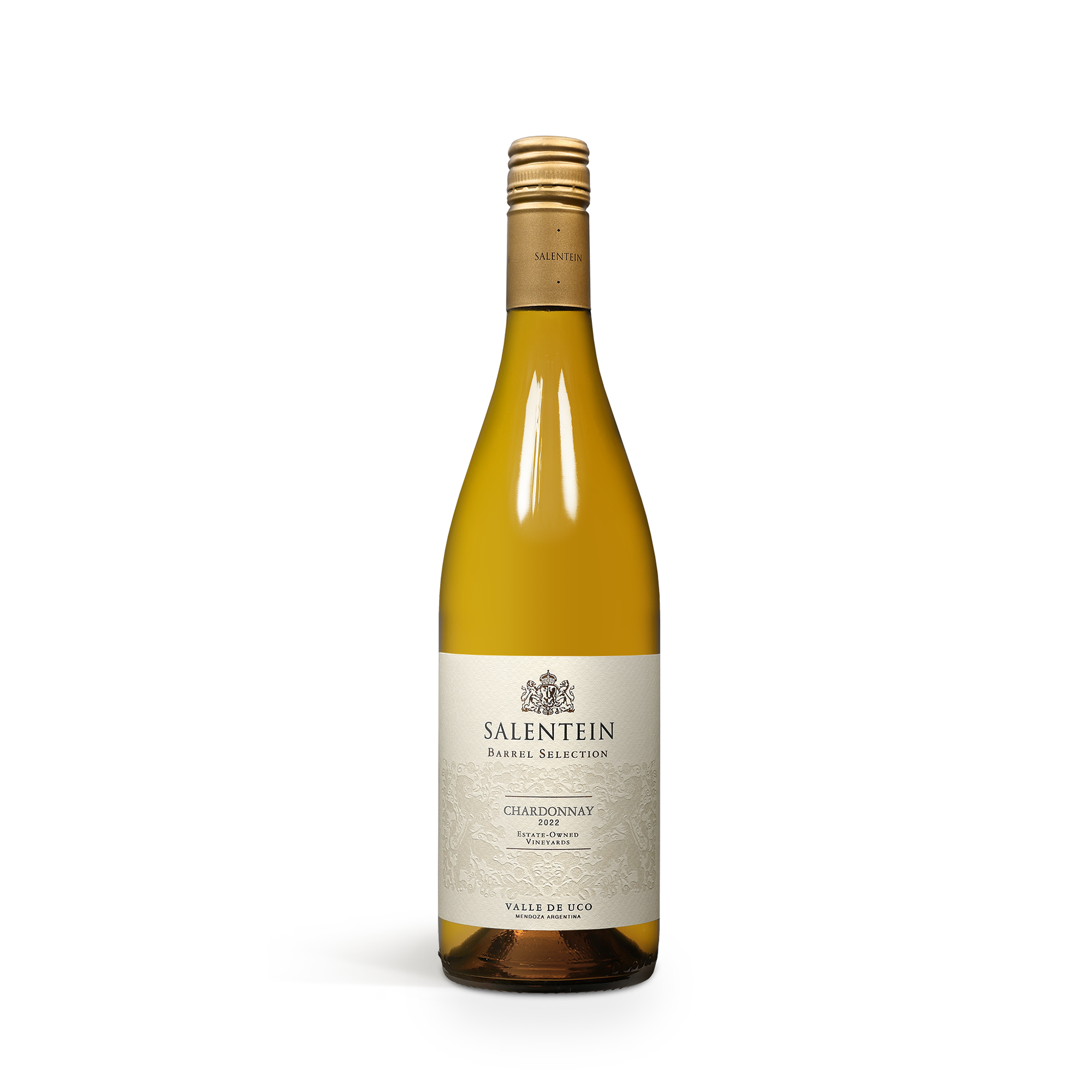 Hvidvin med personlig etikette og trækasse - Salentein Chardonnay