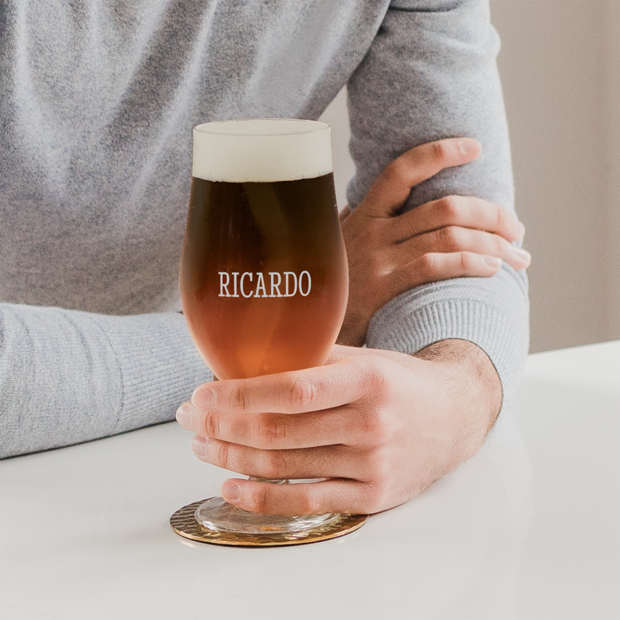 Copo de cerveja artesanal personalizado